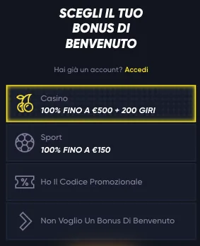 Bonus di Benvenuto